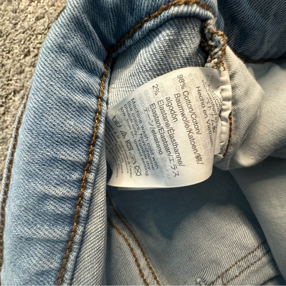 Madewell Slim Wide Leg Crop Jeans 32 14 light wash high rise stretch straight - Picture 12 of 16